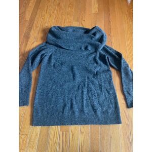 LOFT Sweater Womens‎ XL Grey Ribbed Cowl Neck Outerwear Pullover Jumper Stretchy